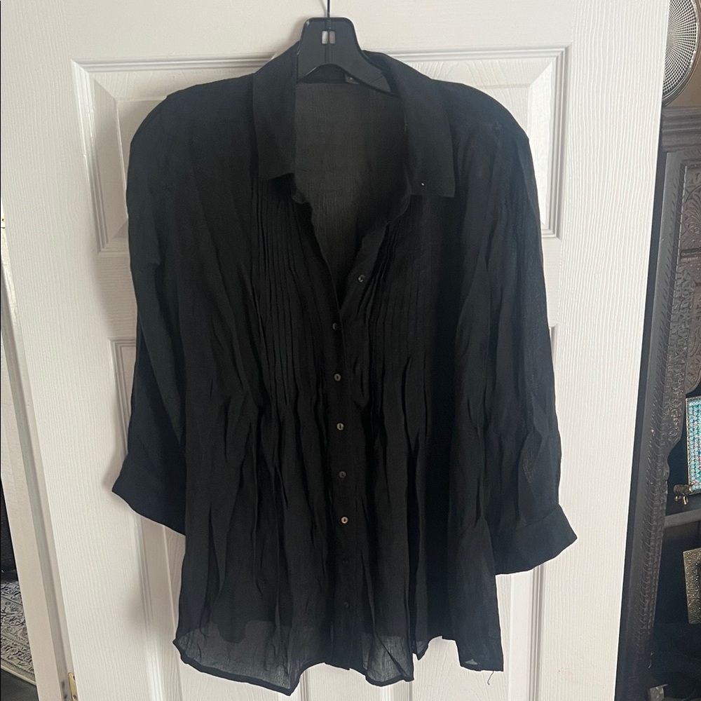 Fever Black Button Down Shirt
